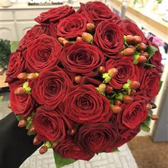 All red rose bouquet 