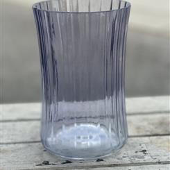 Lilac Ribbed Vase
