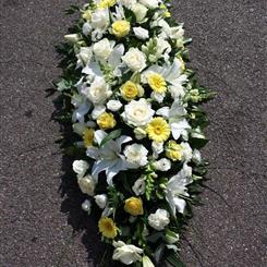 Lemon &amp; White Casket Spray