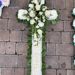 White Cross with Foilage Edge 