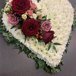  Based Heart with foliage edging 
