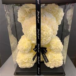 Small Ivory rose bear