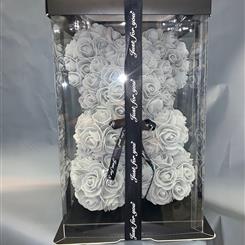 Small grey rose bear