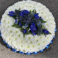Massed Posy with Ribbon edge 