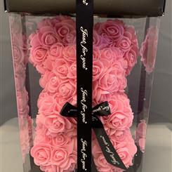 Small Pink Rose Foam Bear 