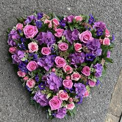 Pink and purple solid heart 