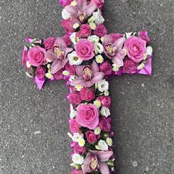 Pink &amp; White Loose Cross
