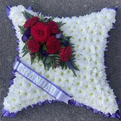 Purple &amp; Red cushion 