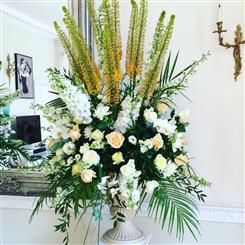 Whites and Lemon Pedestals 