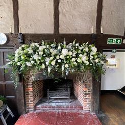 White Mantelpiece Arrangement 