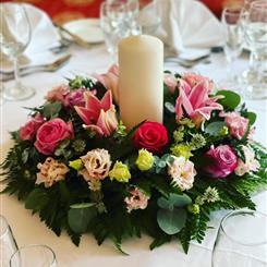 Candle posy centre piece 