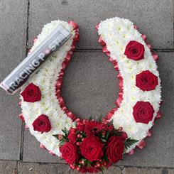 Red and White Horse shoe 