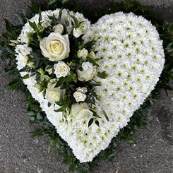 White heart with foliage edge 