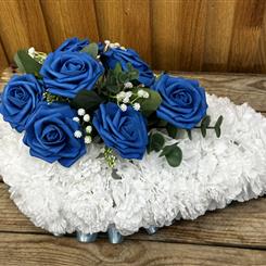 Silk blue and white spray