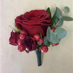 Single red Rose buttonhole hole